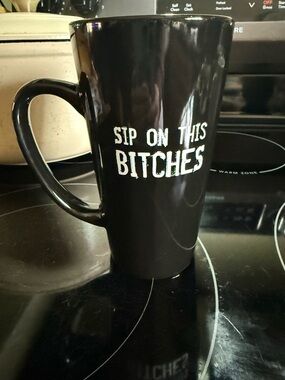 Black Ceramic Mug 'Sip On This Bitches'